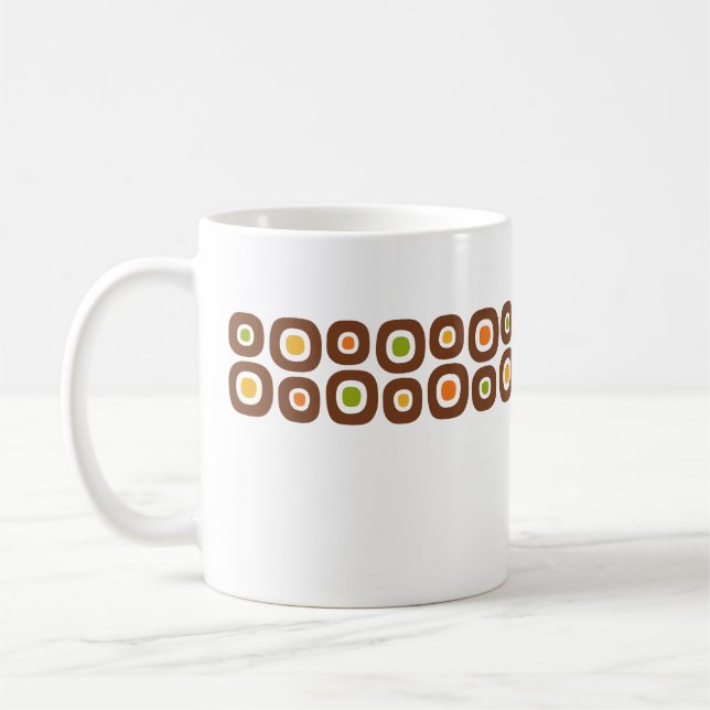 Caneca De Café Padrão Geométrico do meio século Moderno (Esquerda)
