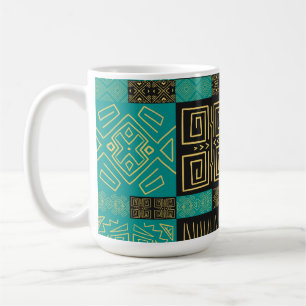 Caneca De Café Padrão Geométrico Elegante Africano Tribal