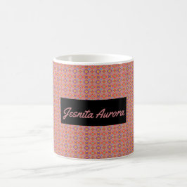 Caneca De Café Padrão Geométrico Floral Nativo Americano Premium
