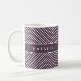 Caneca De Café Padrão geométrico inicial/monograma