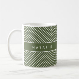 Caneca De Café Padrão geométrico inicial/monograma