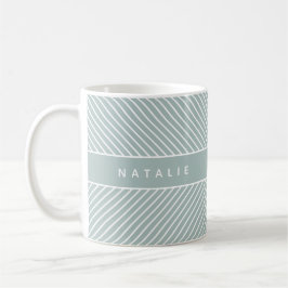 Caneca De Café Padrão geométrico inicial/monograma