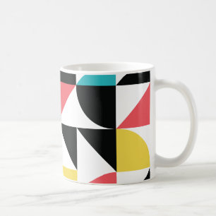 Caneca De Café Padrão geométrico moderno, urbano, colorido, diver