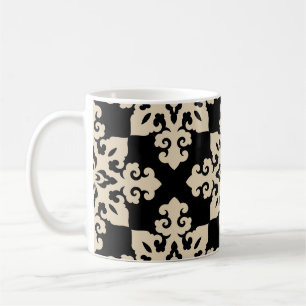 Caneca De Café Padrão Geométrico Motivo Ornamental Asiático