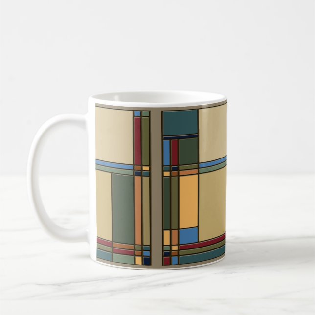 Caneca De Café Padrão Geométrico Negrito de Artes e Artesanatos (Esquerda)
