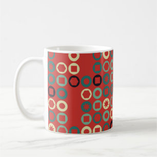 Caneca De Café Padrão geométrico sem costura com elementos colori