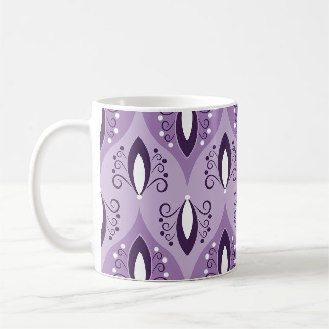 Caneca De Café Padrão geométrico sem costura com espirais (Esquerda)