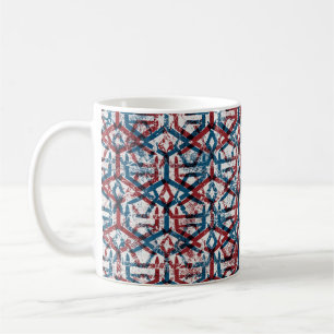 Caneca De Café Padrão geométrico sem costura de abstrato, em form