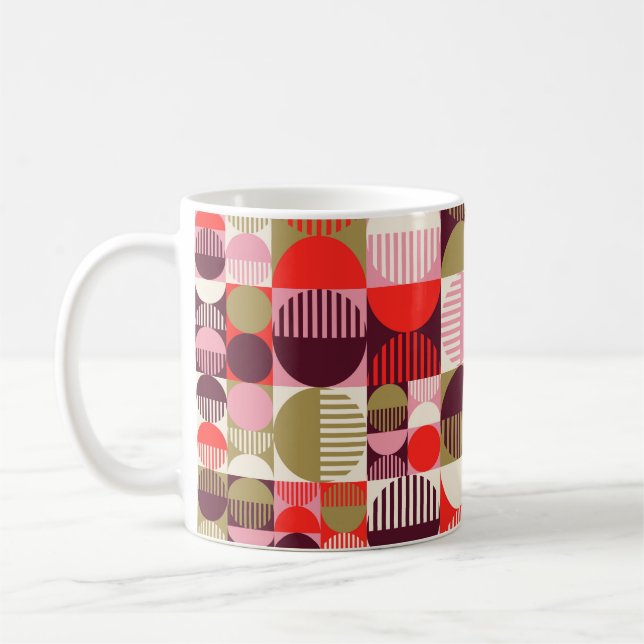 Caneca De Café Padrão geométrico sem descontinuidades do abstrato (Esquerda)