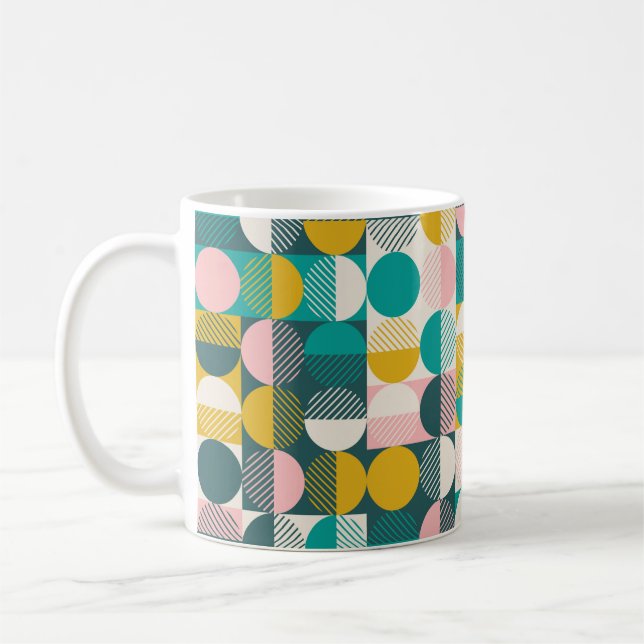 Caneca De Café Padrão geométrico sem descontinuidades do abstrato (Esquerda)