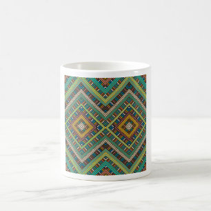 Caneca De Café Padrão Geométrico Tribal Boho Étnico Aztec