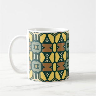 Caneca De Café Padrão geométrico único, marucas de safra
