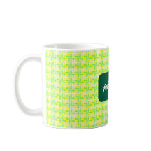 Padrão Geométrico Vibrante Amarelo e Verde