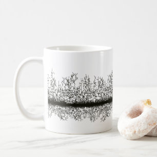 Caneca De Café Padrão grunge preto e branco
