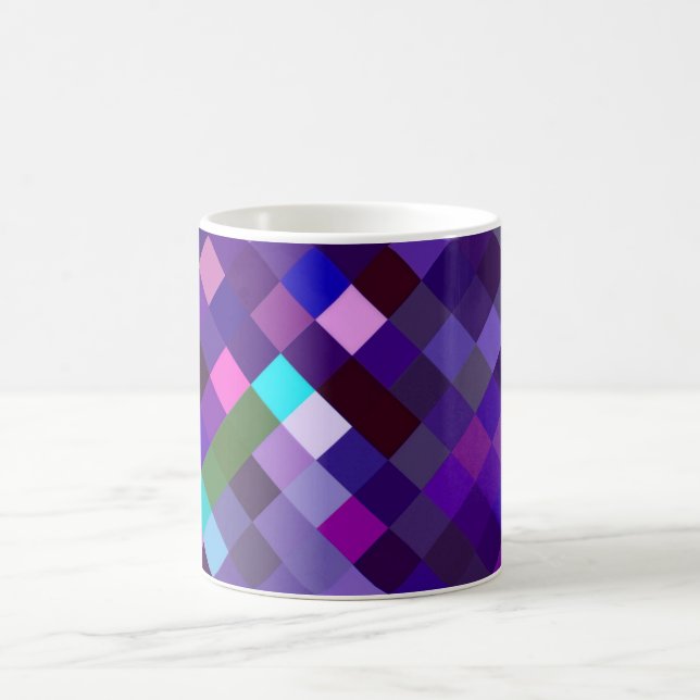 Caneca De Café Padrão ixelado - Roxo (Centro)