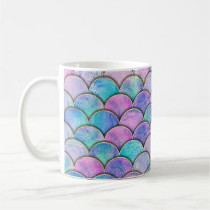 Caneca De Café Padrão Japonês de Escala de Sereia