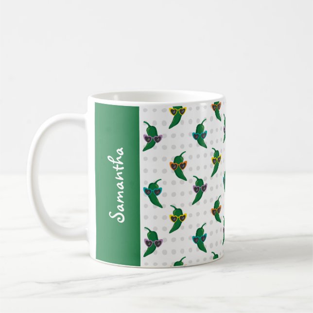 Caneca De Café Padrão legal do Chile Verde (Esquerda)