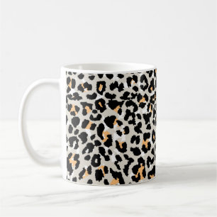 Caneca De Café padrão leopardo, colorido, sem costura