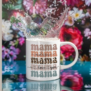 Caneca De Café Padrão Mamãe Nomes de Crianças da Mamãe Moderna Di