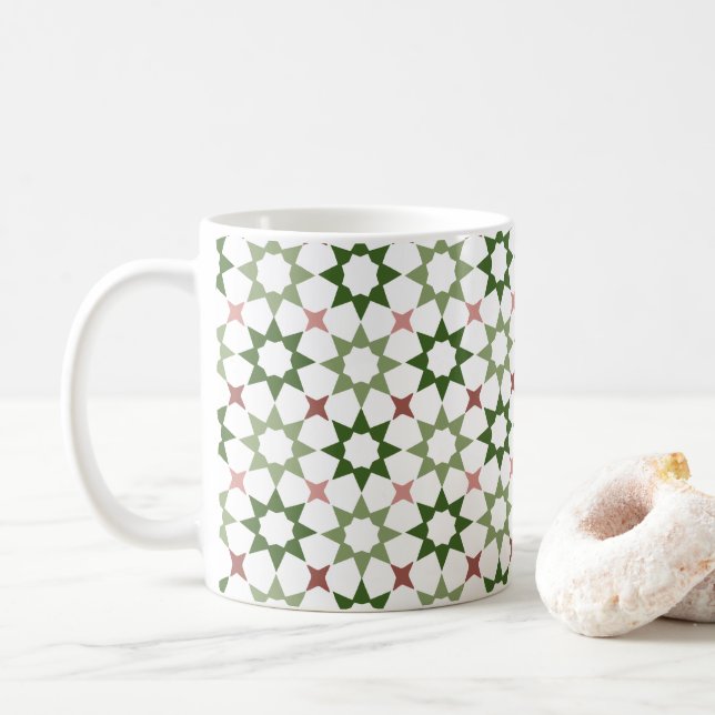 Caneca De Café Padrão marroquino árabe (Com Donut)