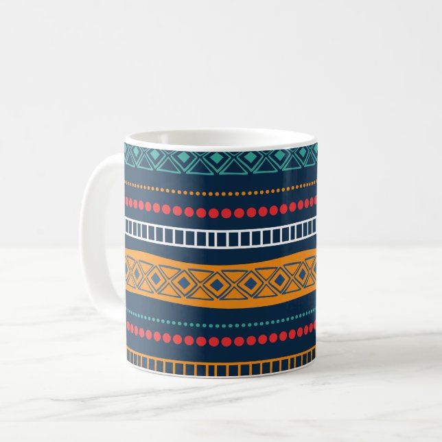 Caneca De Café Padrão Minimalista de Boh (Frente Esquerda)