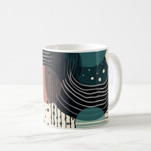 Caneca De Café Padrão mínimo de Abstrato sem costura - Geométrico