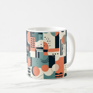 Caneca De Café Padrão mínimo de Abstrato sem costura - Geométrico