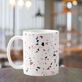 Caneca De Café Padrão Moderno Abstrato de Terrazzo de Meados do S