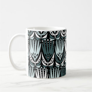 Caneca De Café Padrão moderno de abstrato de vintage sem descont
