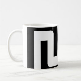 Caneca De Café Padrão moderno preto e branco 4Jack