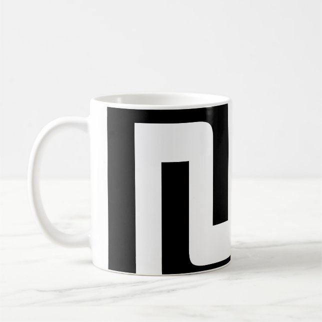 Caneca De Café Padrão moderno preto e branco 4Jack (Esquerda)