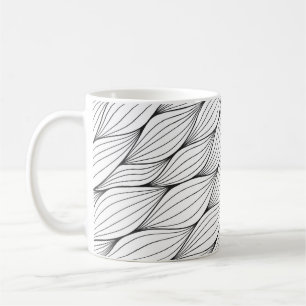 Caneca De Café Padrão monocromático sem soldadura com abstrato cu