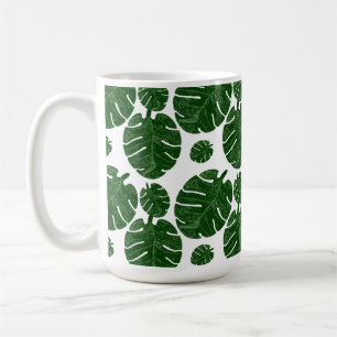 Caneca De Café padrão Monstera