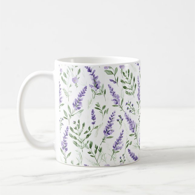 Caneca De Café Padrão Natural da lavanda (Esquerda)
