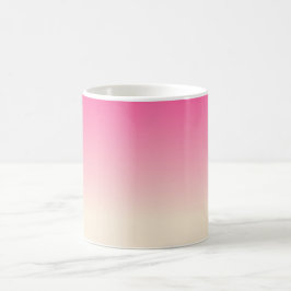 Caneca De Café Padrão Ombre Branco Antigo e Rosa Céu de Inverno