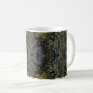 Caneca De Café Padrão Oval Banded Agate Gemstone Quatro Parte