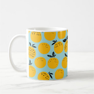Caneca De Café Padrão perfeito de frutas de laranjas