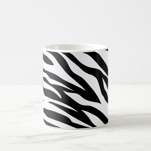 Caneca De Café Padrão Preto e Branco de Zebra   (Centro)