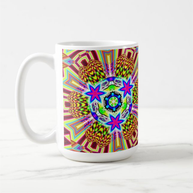Caneca De Café Padrão psicodélico 3X6 (Esquerda)