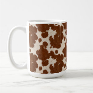 Caneca De Café Padrão Realista de Couro de Bezerro