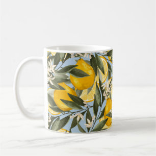 Caneca De Café Padrão refinado com frutas amarelas de bergamota,