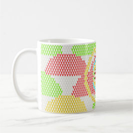 Caneca De Café Padrão Retro Art Nouveau