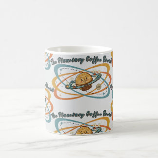 Caneca De Café Padrão Retro Espaço Quebra Café Planetário