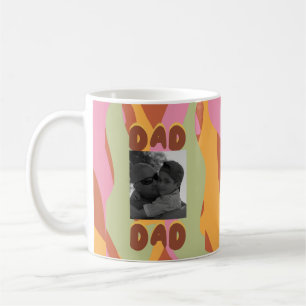 Caneca De Café Padrão Retro Moderno do Dia dos Pais Mensagem do P