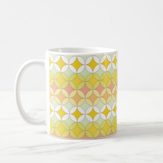 Caneca De Café Padrão retrô-perfeito. Estilo Disco.  (Esquerda)