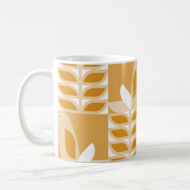 Caneca De Café padrão retrorreflector geométrico abstrato (Esquerda)