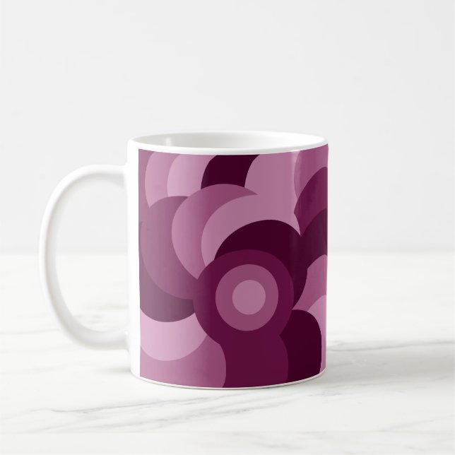 Caneca De Café padrão rosa e roxo (Esquerda)