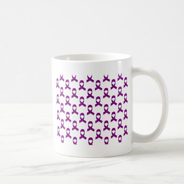 Caneca De Café Padrão Roxo de Fita (Direita)