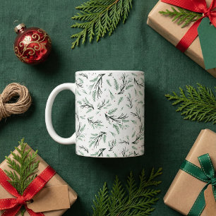 Caneca De Café Padrão Rustic Pine Branch