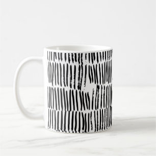 Caneca De Café Padrão sem costura com elementos verticais desenh